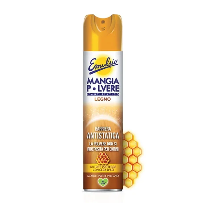 Agent de curățare pentru mobilier Emulsio Mangia Polvere, cu ceară de albine, 300 ml