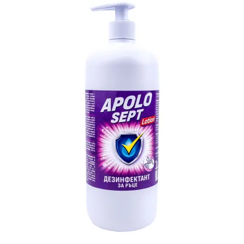 Detergent dezinfectant pentru mâini Apolo Sept, loțiune, cu pompă, 1 L