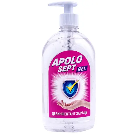 Detergent dezinfectant pentru mâini Apolo Sept, gel, cu pompă, 500 ml