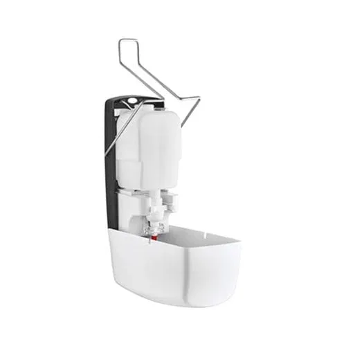 Dispenser pentru dezinfectant gel Rulopak, 1 L, cu cot, alb