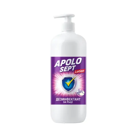 Detergent dezinfectant pentru mâini Apolo Sept, loțiune, cu pompă, 500 ml