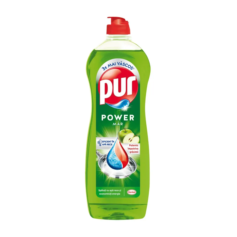 Detergent de vase Pur Duo Power, măr, 750 ml