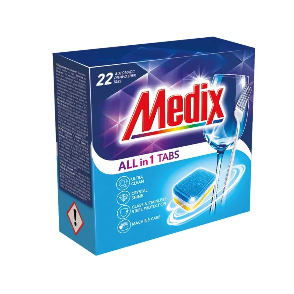 Tablete pentru mașina de spălat vase Medix All in one, 22 bucăți