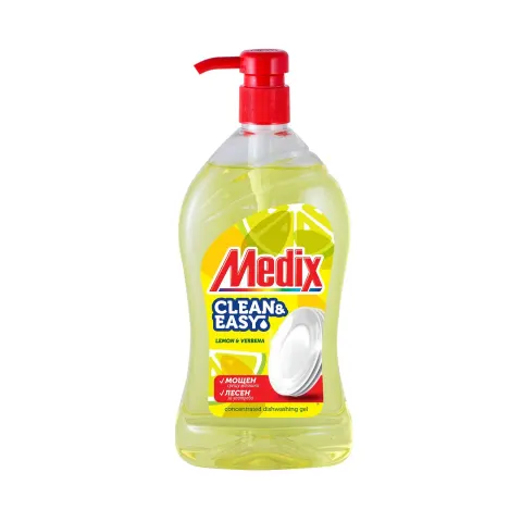 Detergent pentru vase Medix Clean & Easy, cu pompă, galben, 800 ml