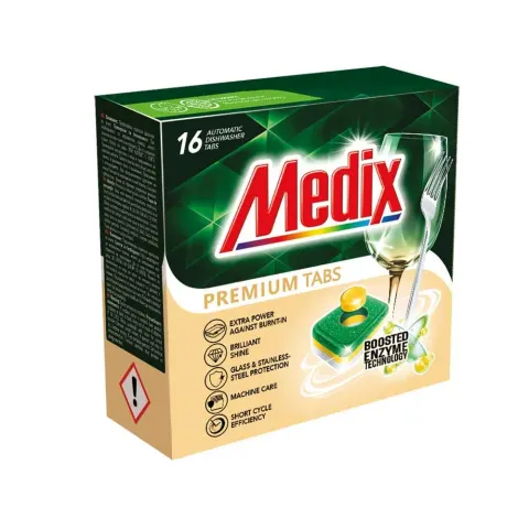 Tablete pentru mașina de spălat vase Medix Premium, 16 bucăți