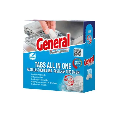 Tablete pentru mașină de spălat vase General All in one, 100 bucăți