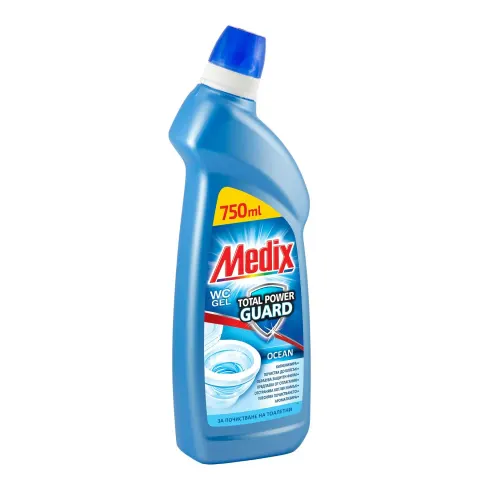 Agent de curățare pentru toaletă Medix Total Power Guard, Ocean, 750 ml, Albastru
