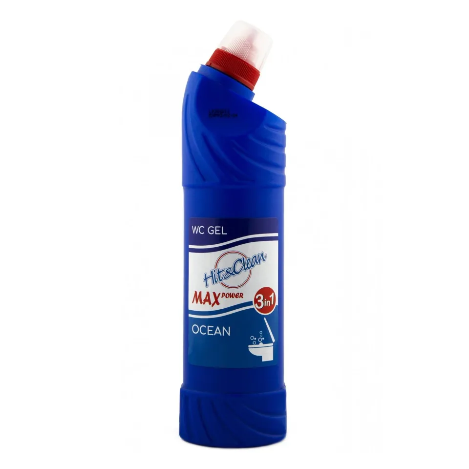 Agent de curățare pentru toaletă Hit&Clean WC Gel, 3 în 1, ocean, 0.75 L