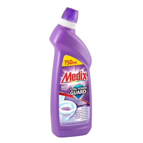 Detergent pentru toaletă Medix Total Power Guard, lavandă, 750 ml, mov