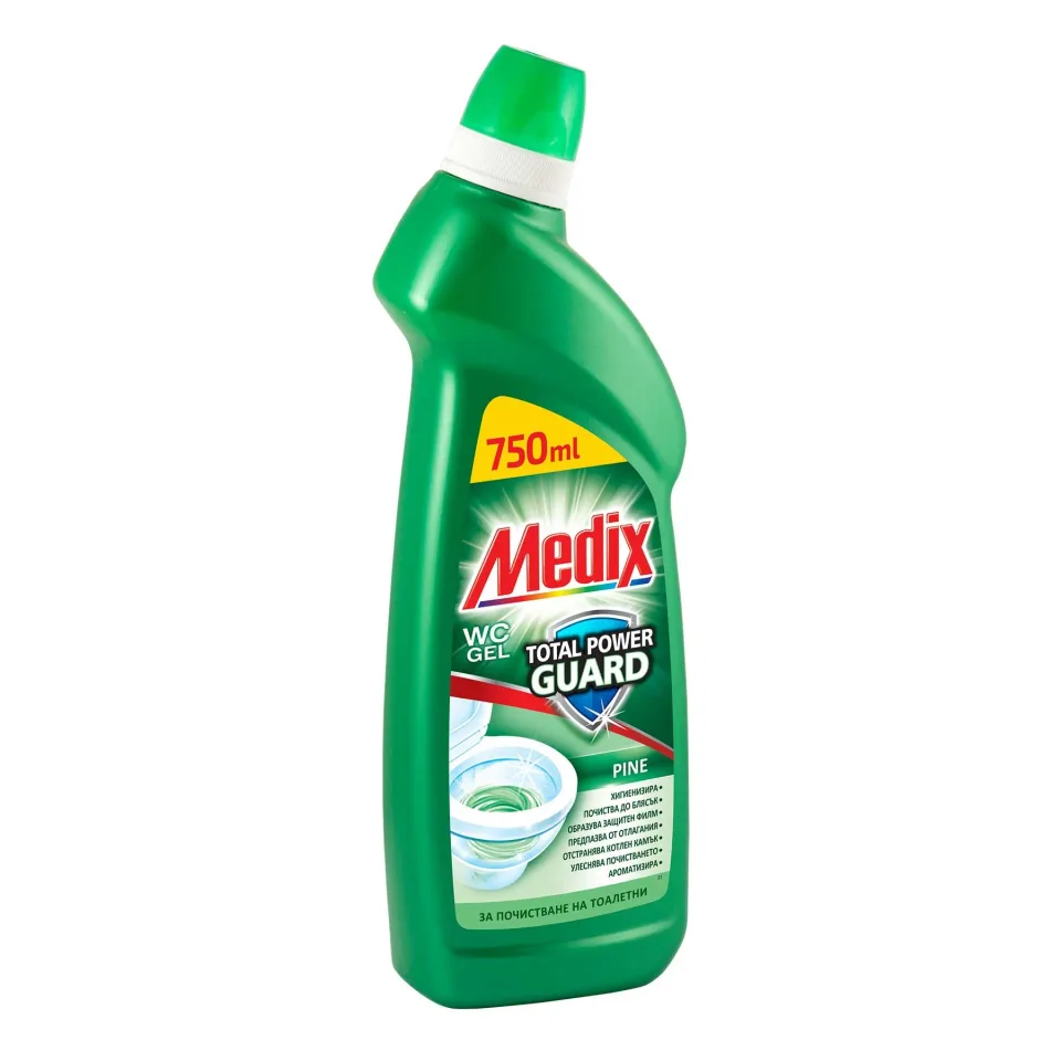 Detergent pentru toaletă Medix Total Power Guard, pin, 750 ml, verde închis