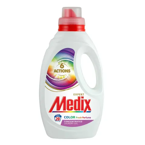 Detergent pentru rufe Medix 6 Actions Color Perfume, lichid, pentru rufe colorate, 1.1 L, pentru 20 spălări