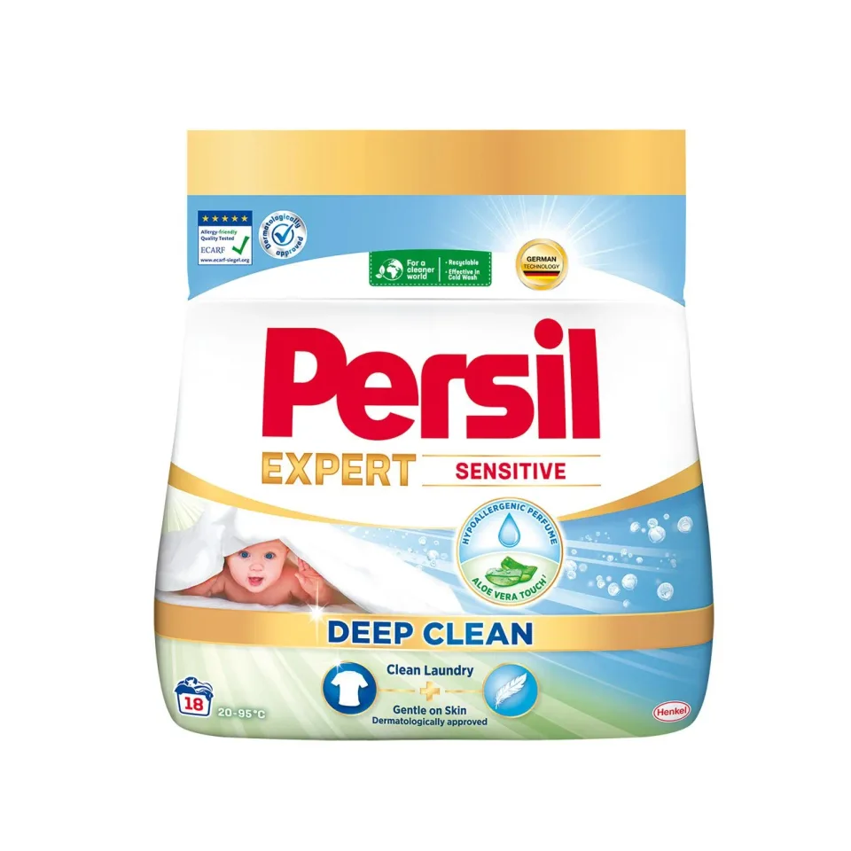 Detergent rufe Persil Sensitive, pulbere, pentru 20 de spălări, 0.990 kg