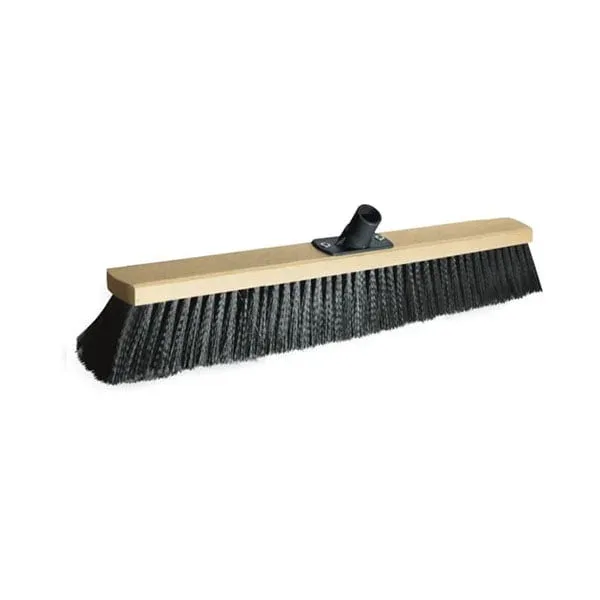 Mătură York, industrială, din lemn, cu filet conic, 60 cm, negru