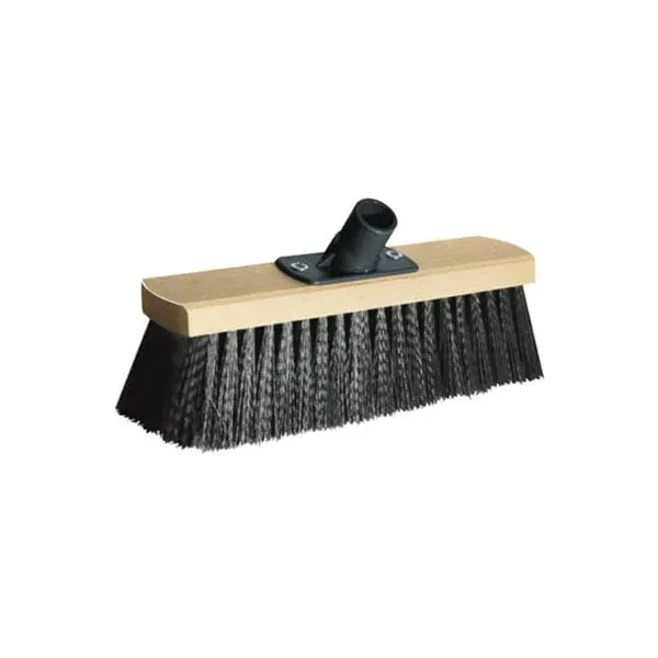 Mătură York, industrială, din lemn, cu filet conic, 30 cm, neagră