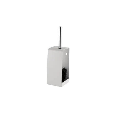 Perie WC Dayco, metal, 8.5 x 8.5 x 31 cm, alb, perii WC