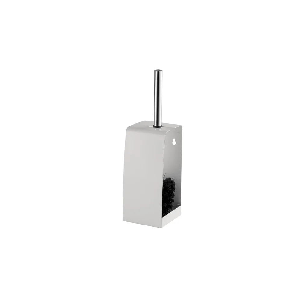 Perie WC Dayco, metal, 8.5 x 8.5 x 31 cm, alb, perii WC