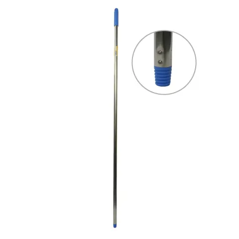 Coadă pentru mop sau mătură Office 1, cu filet conic, inox, 130 cm