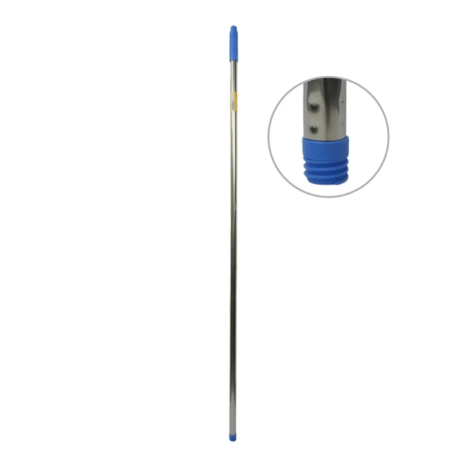 Coadă pentru mop sau mătură Office 1, cu filete drepte, inox, 130 cm