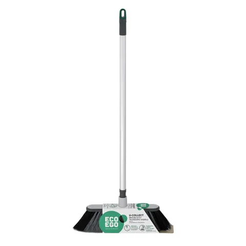 Perie pentru curățarea podelei York Eco Ego U-Collect, cu mâner, 130 cm