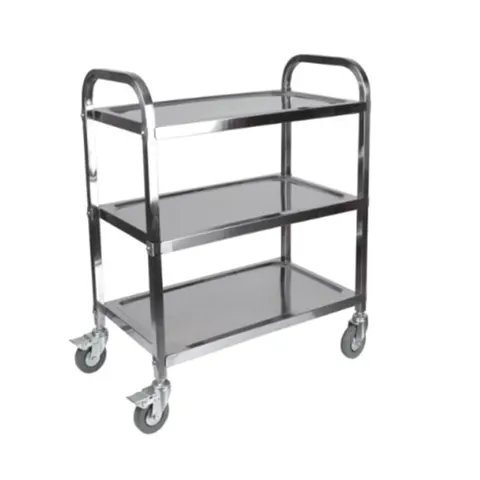 Cărucior pentru servire Office 1, 3 niveluri, metal, 86.5 x 45 x 89.5 cm