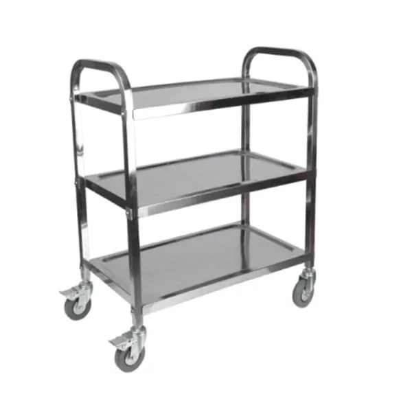 Cărucior pentru servire Office 1, 3 niveluri, metal, 86.5 x 45 x 89.5 cm