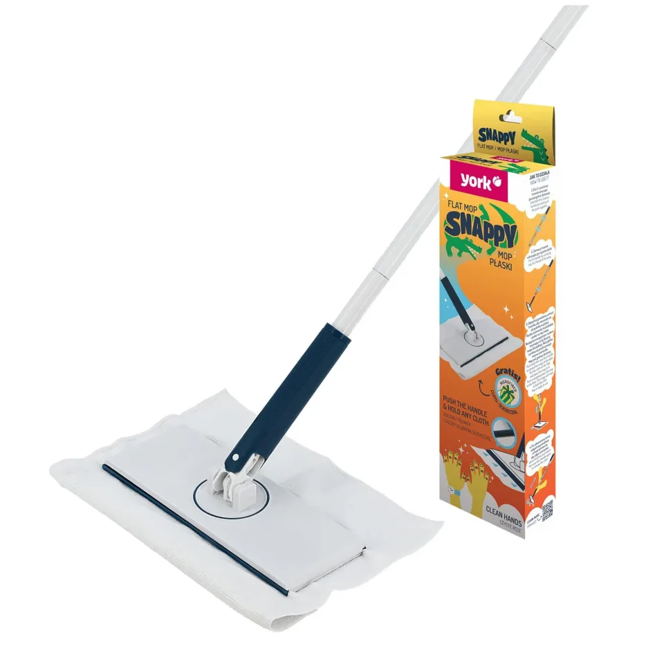 Mop York Snappy, cu lavetă din microfibră, 25 x 9.5 x 120 cm