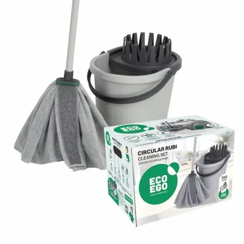 Set York Eco Ego Rubi, mop cu coadă și găleată, 13 l