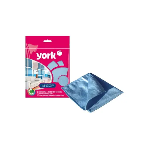 Laveta York, microfibră, pentru curățarea sticlei, 30 x 30 cm