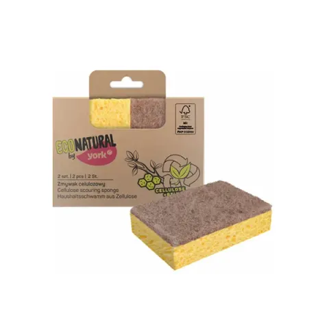 Burete de uz casnic York Eco Natural, fără canal, celuloză, 2 bucăți