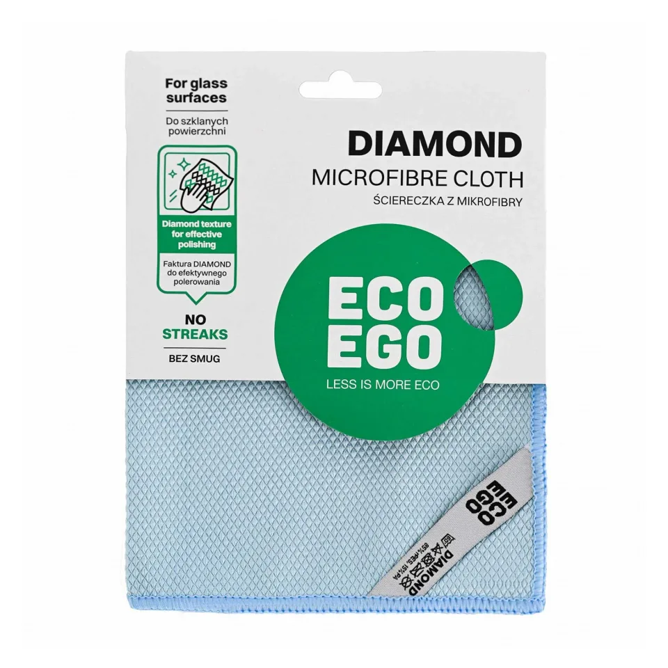 Laveta din microfibră York Eco Ego Diamond, pentru ochelari, 40 x 40 cm