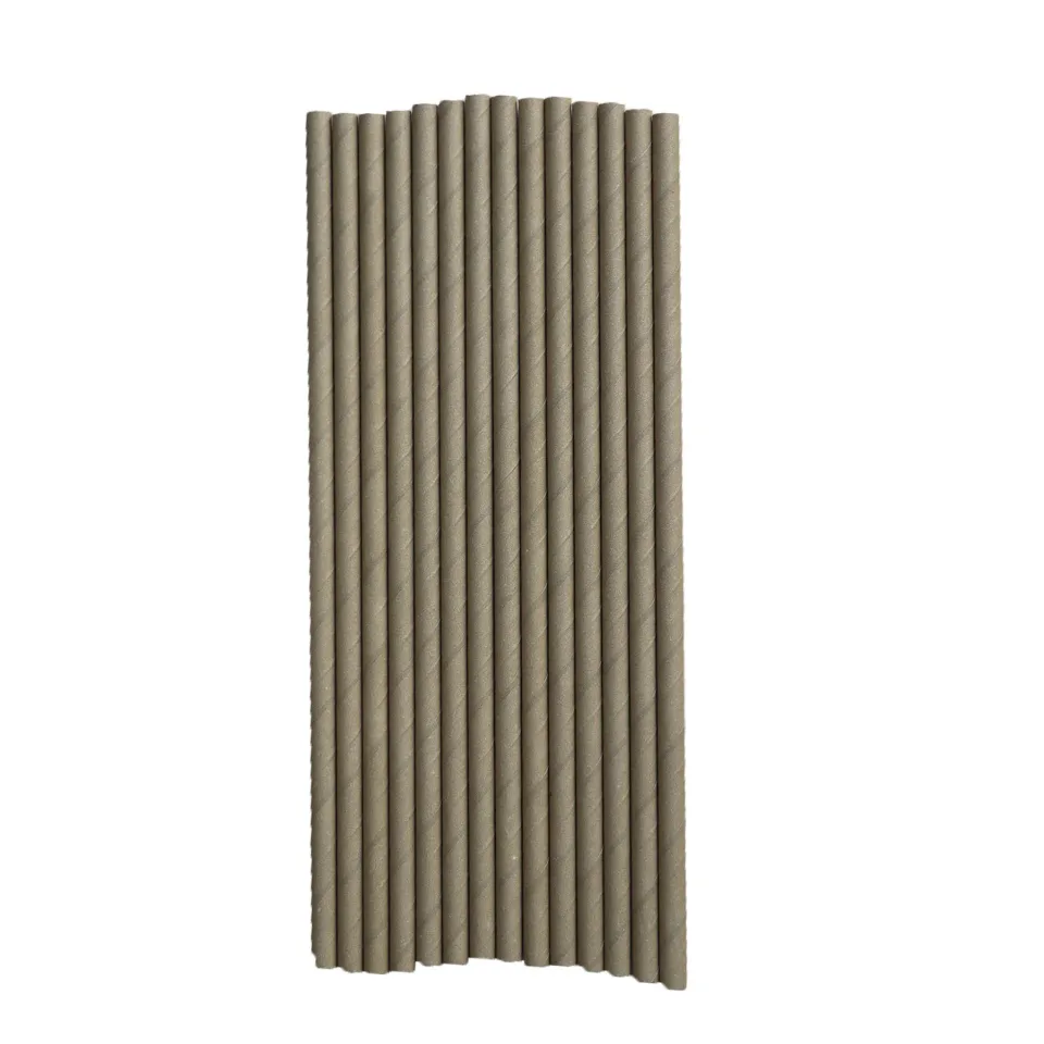 Paiuri eco din hârtie, Ø 5 mm x 21 cm, maro, 250 bucăți