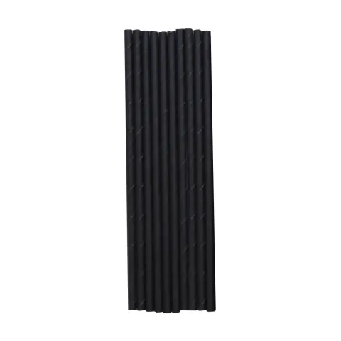 Paie eco, hârtie, Ø 5 mm x 21 cm, negre, 250 buc.