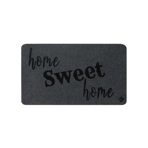 Covoraș Olivo Zeus - Home Sweet Home, 100% poliester, 40 x 70 cm, gri
