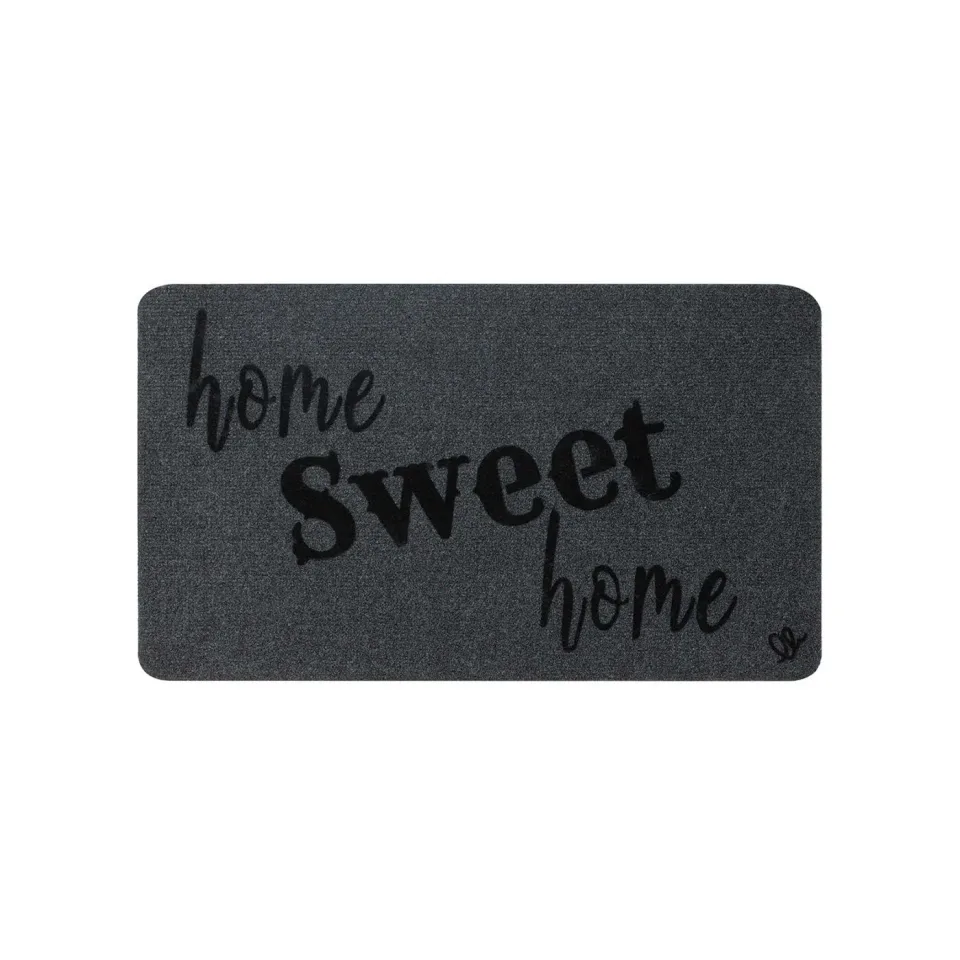 Covoraș Olivo Zeus - Home Sweet Home, 100% poliester, 40 x 70 cm, gri