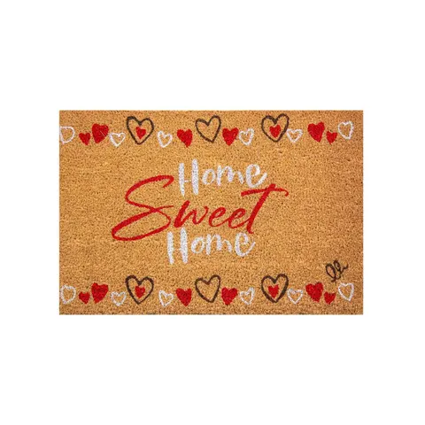 Covoraș de intrare Olivo Cocco Joy - Home Sweet Home, cocos, 40 x 60 cm