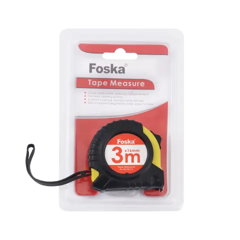 Ruletă Foska, cauciucată, 3 m, negru-galben