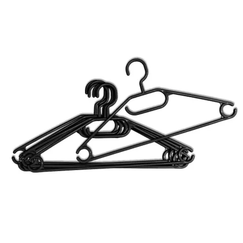 Umeraș pentru haine York, plastic, set 10 bucăți, 42 x 22 x 70 cm