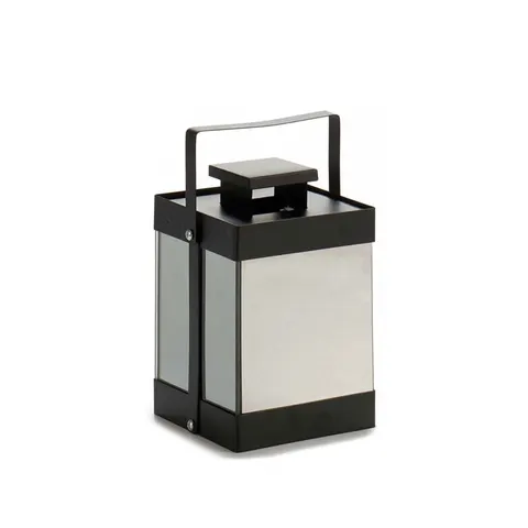 Felinar Giftdecor, 10 diode LED, metal, mic, negru
