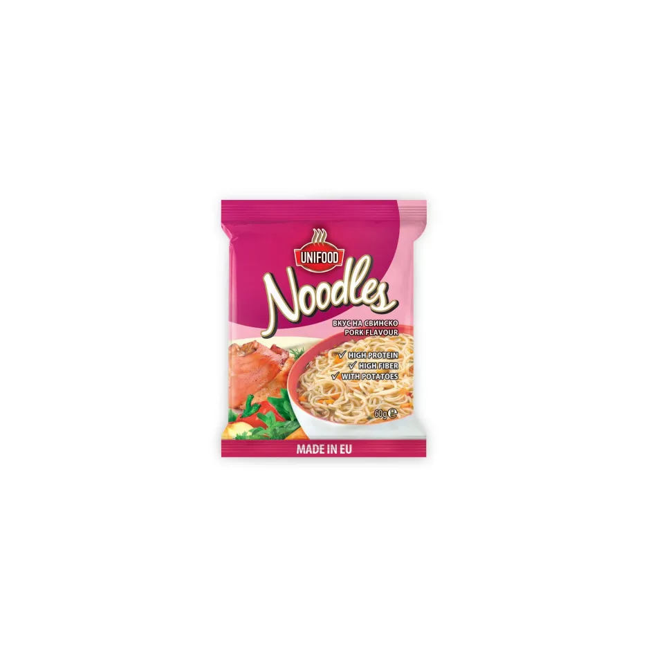 Uni Food Spaghete instant, cu carne de porc, 60 g