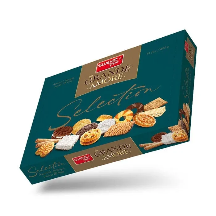 Cutie metalică de biscuiți Sweet Un Grande Amore, 400 g