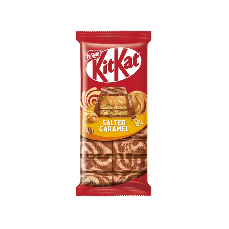 Baton de ciocolată Nestle Kit Kat, caramel sărat, 99 g