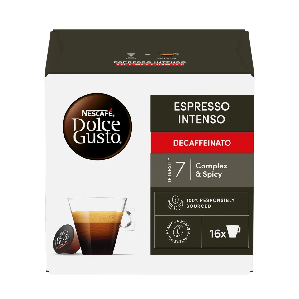 Capsule de cafea Nescafe Dolce Gusto Espresso Intenso, decafeinizată, 16 buc.