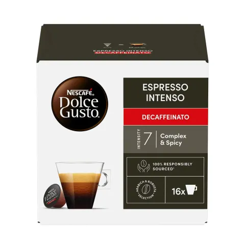 Capsule de cafea Nescafe Dolce Gusto Espresso Intenso, decafeinizată, 16 buc.