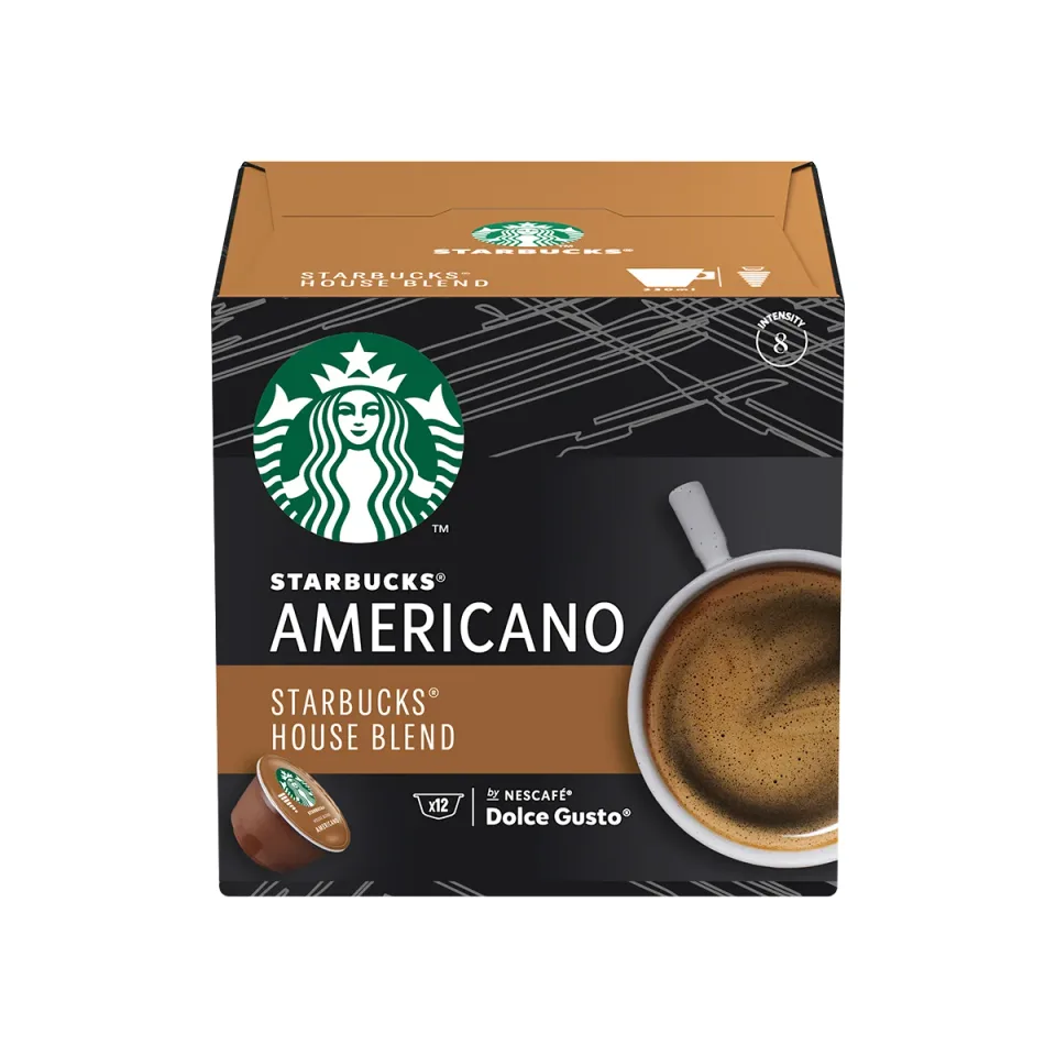 Capsule de cafea Nescafe Dolce Gusto Starbucks Americano House Blend, 12 bucăți