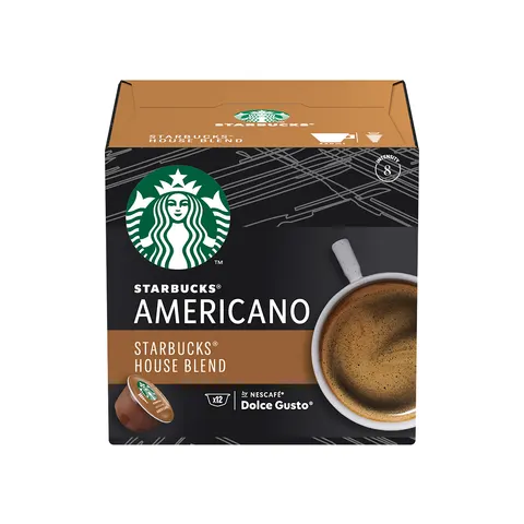 Capsule de cafea Nescafe Dolce Gusto Starbucks Americano House Blend, 12 bucăți