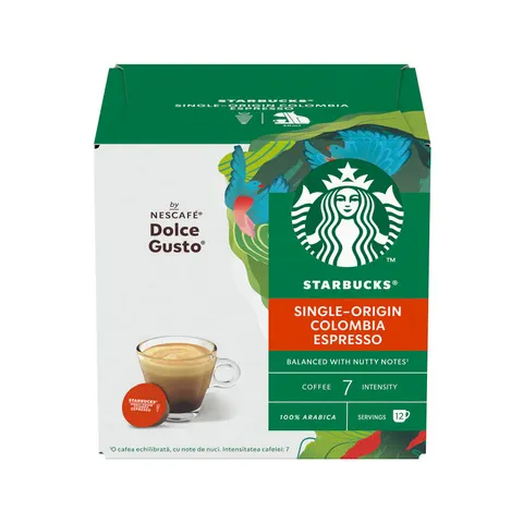 Capsule de cafea Nescafe Dolce Gusto Starbucks, Medium Colombia, 12 bucăți