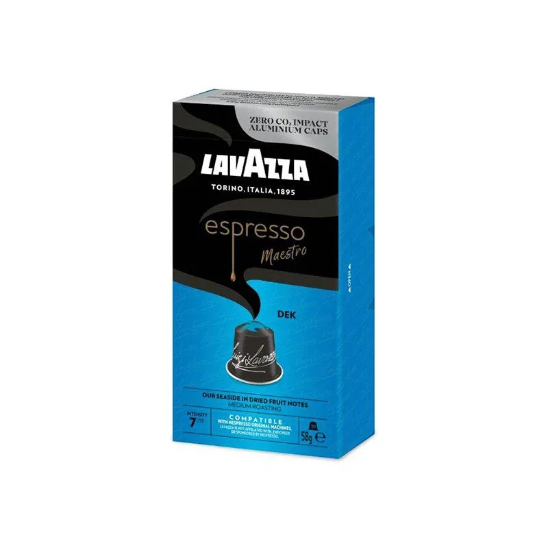 Capsule de cafea Lavazza Dek Nespresso, standard, aluminiu, 10 bucăți