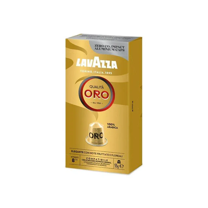 Lavazza Coffee Capsule Qualita Oro Nespresso, standard, aluminiu, 10 buc.