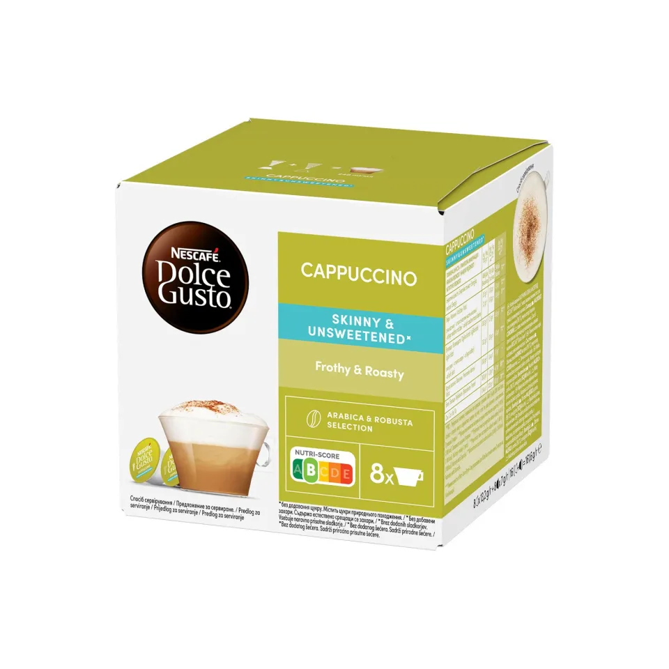 Capsule de cafea Nescafe Dolce Gusto Cappuccino Skinny Fără zahăr, 16 bucăți