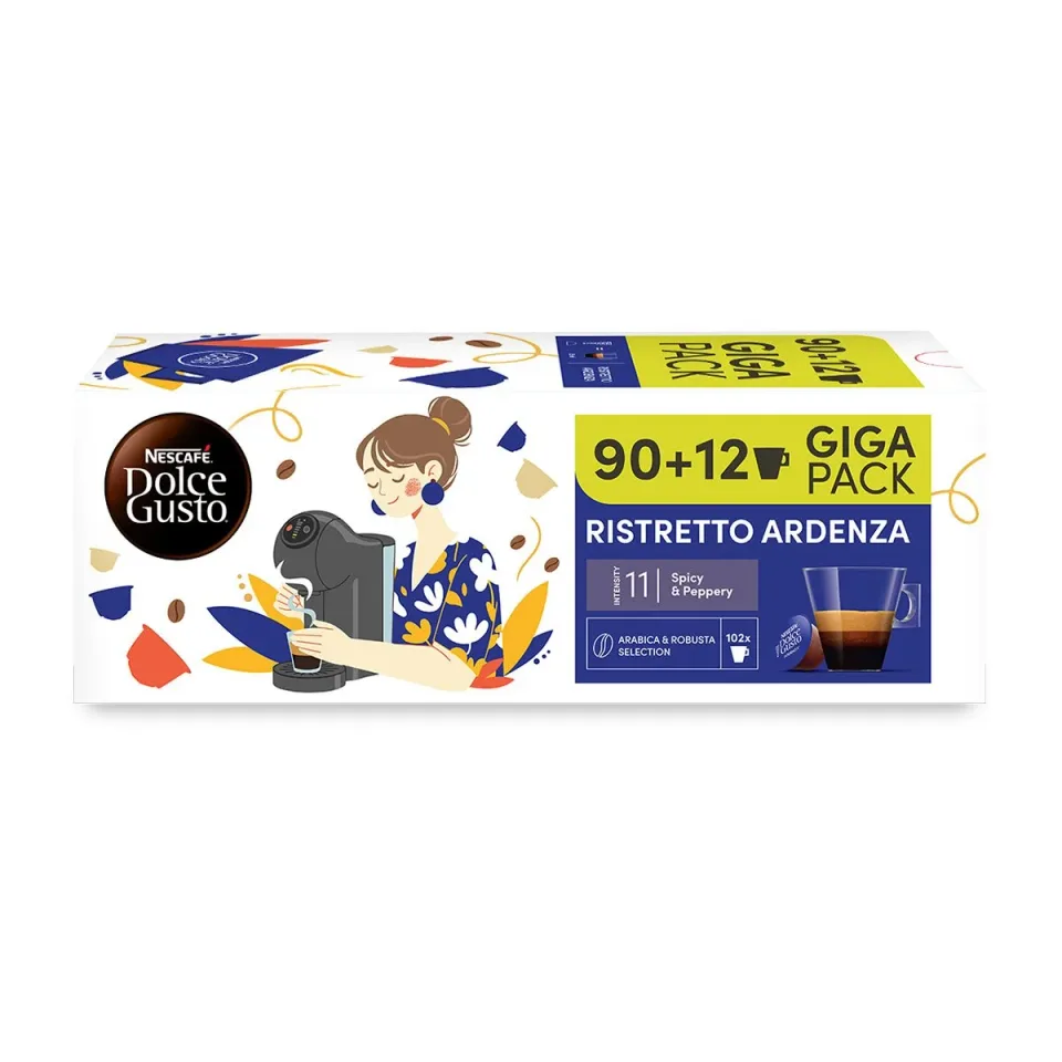 Capsule de cafea Nescafe Dolce Gusto Ristretto Ardenza, Giga Pack, 102 bucăți